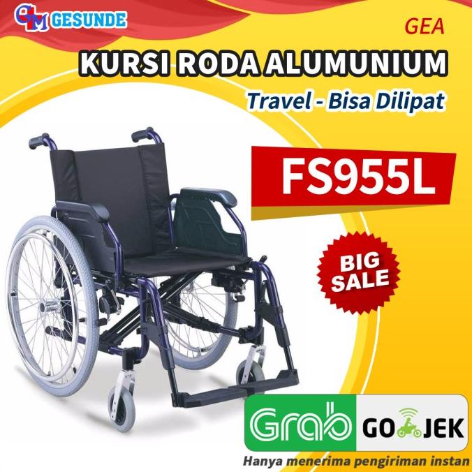 Kursi Roda GEA FS955L Kursi Roda Alumunium Kursi Roda Lipat