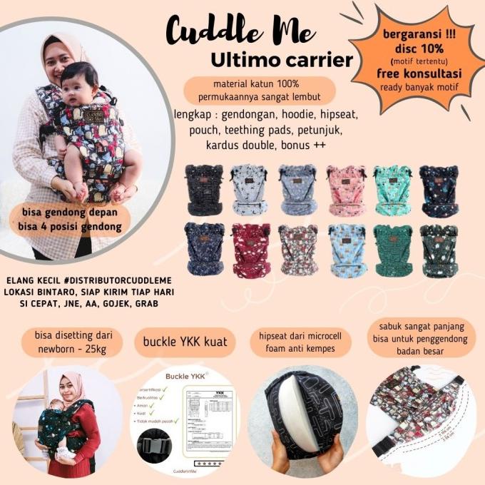 Gendongan Carrier (Ultimo Carrier Cuddle Me Pacman in black)