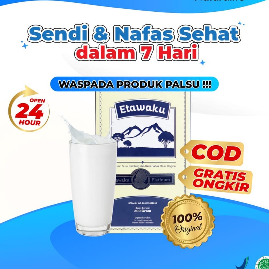 

≛Ready✬ RTQCW [READY STOCK] ETAWAKU PLATINUM - Susu Kambing Etawa Asli Original Provit Krimer Bubuk Solusi Atasi Masalah Pernapasan Asma Kolesterol Tinggi Kalsium Rendah Lemak Rendah Gula Atasi Gangguan Tulang dan Sendi Osteoporosis Susu Kambing Kese