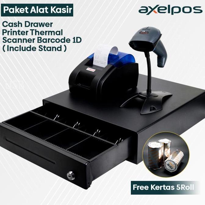 PAKET ALAT KASIR/ PRINTER KASIR BLUETOOTH /LACI KASIR/ SCANNER BARCODE