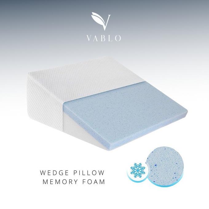 Bantal bedside wedge pillow by Vablo - Memory foam wedge pillow
