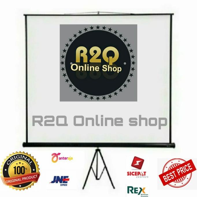 layar proyektor manual Tripod 84 inch/Screen projector Tripod 84 inc