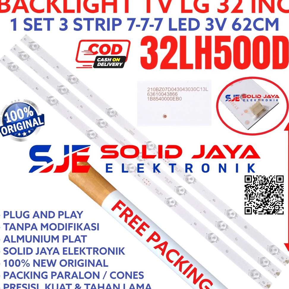 RECOMENDED BACKLIGHT TV LED LG 32 INC 32LH500 D 32LH500D 32LH LAMPU BL 7K 3V 32INC INCH IN TV LED LG