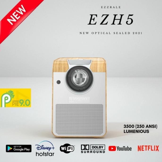 Smart Projector Ezzrale EZH5 Android Bluetooth Speaker 3500 lumen