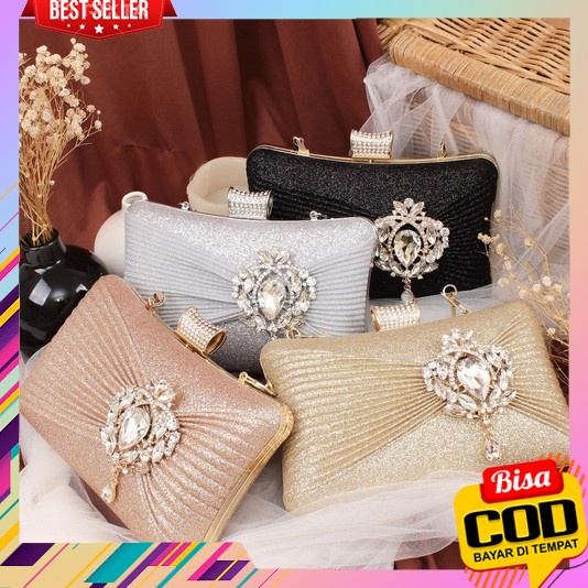 Tas Pesta Wanita 2023  Kondangan Mewah Terbaru Handbag Ibu Mini Pouch Makeup Clucht Remaja Kecil Kor