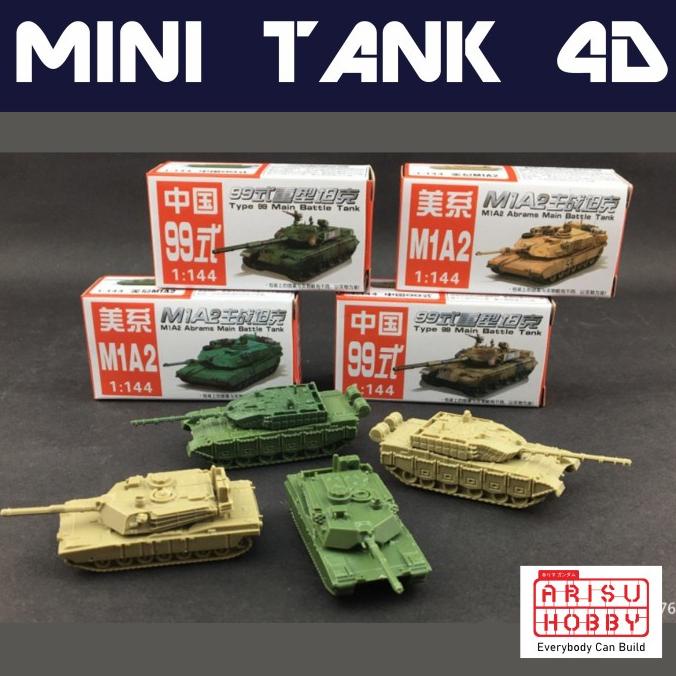Miniatur Tank 4D Mini Model 1/144 Main Battle Abrams Diorama Gundam