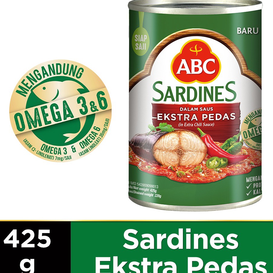 

➳Grosir➥ HNMLT ABC Sarden Saus Extra Pedas 425 g L39 Ready Stock