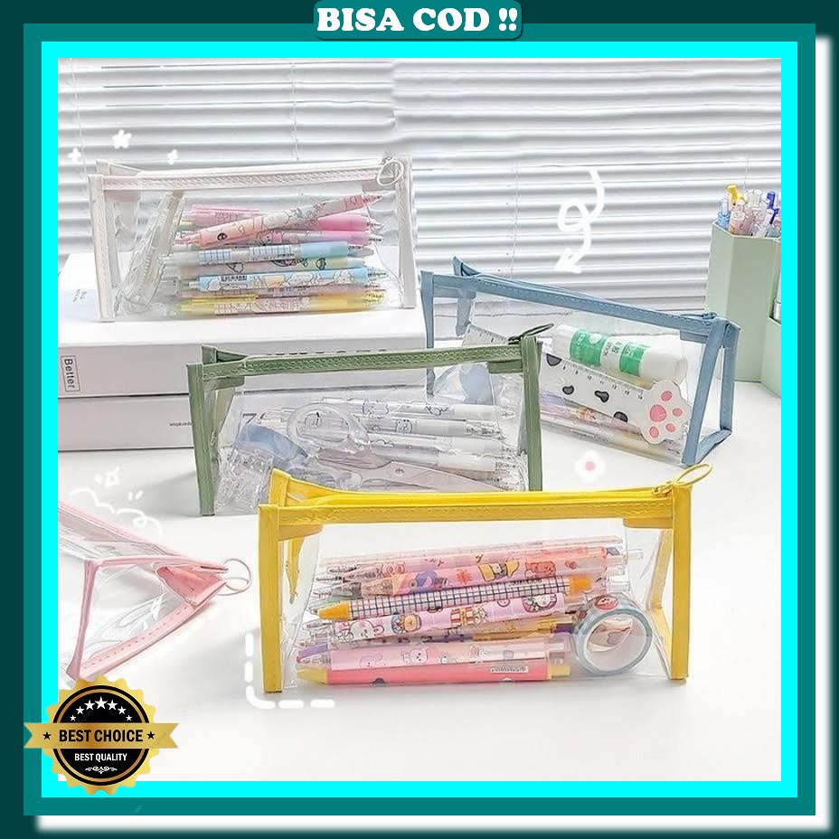 

Dusgrib Besar Kode Berkualitas,Termurah... Transparent Pencil Pouch Dompet Kotak Tempat Pensil Transparan - Acak