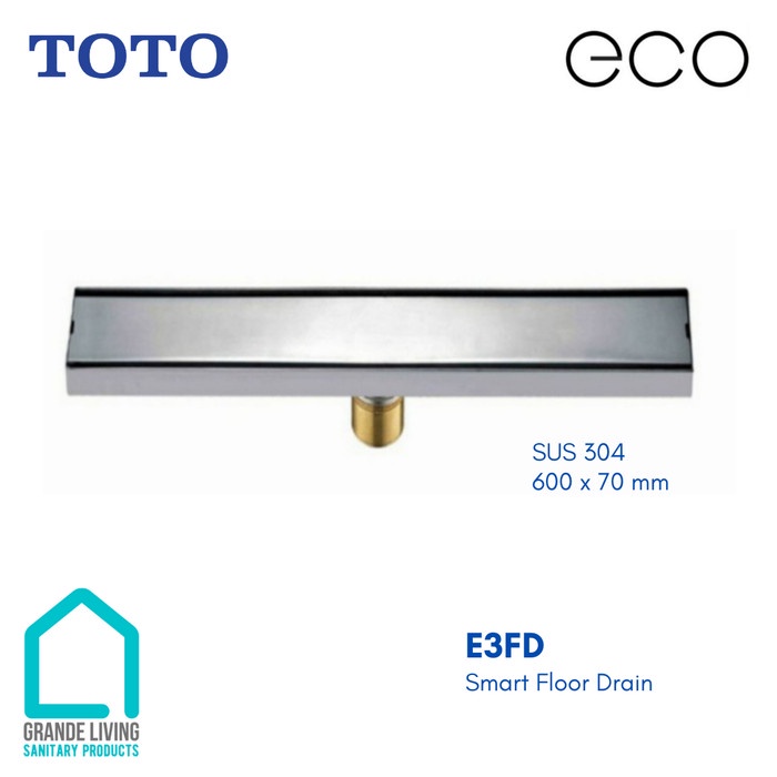 Best Seller Toto Eco Smart Floor Drain E3Fd Saringan Got Panjang 60 Cm
