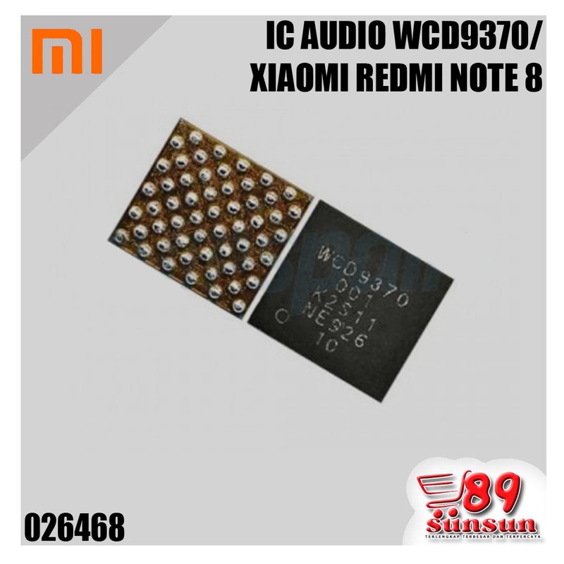 IC AUDIO WCD9370/XIAOMI REDMI NOTE 8