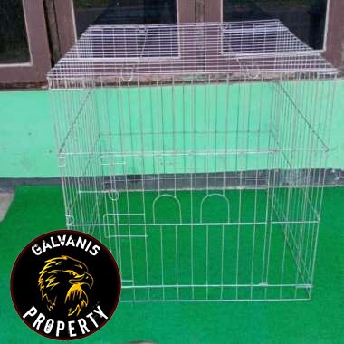 Terlaris Kandang/Kurungan Ayam Lipat Kotak Galvanis 70X70X70Cm Anti Karat