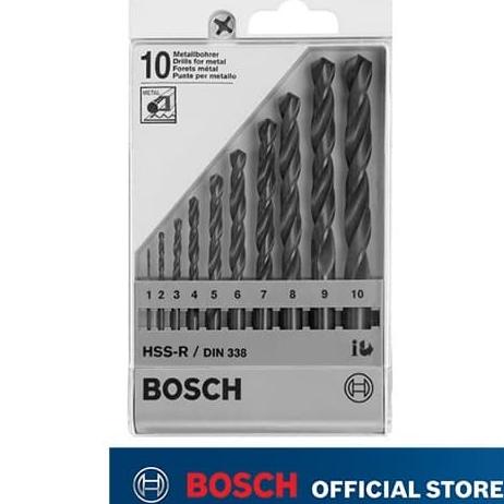 Bosch Bor Tangan Listrik Impact Dengan Hss-R Mata Bor Besi Set Gsb 550