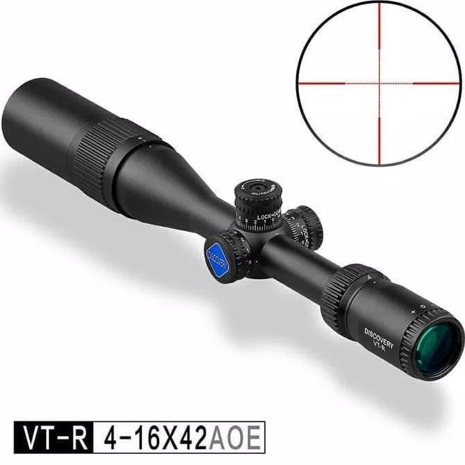 Teleskop Discovery vtr 4-16x42 AOE Original logo biru