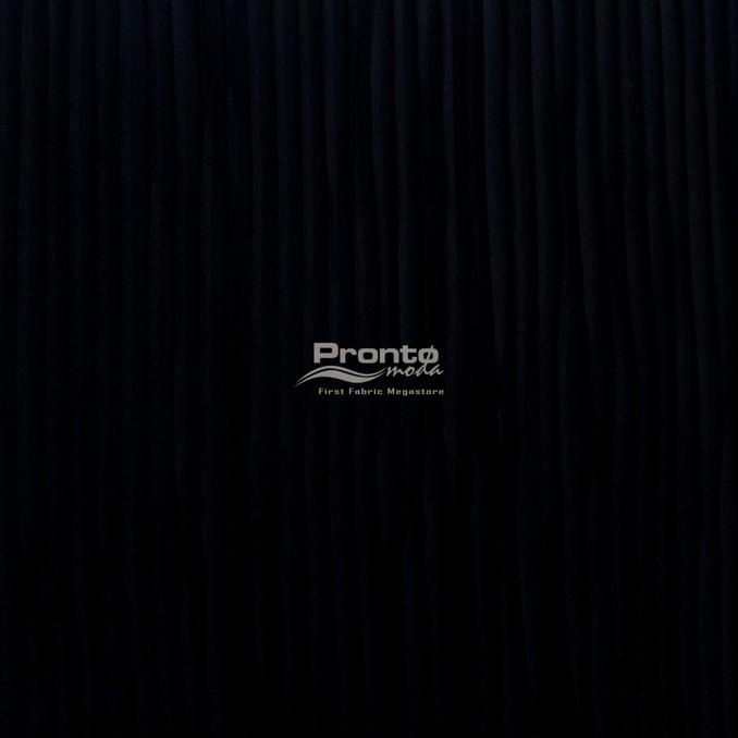 Katun Pleats Plisket Plain Black (Alta Moda)*