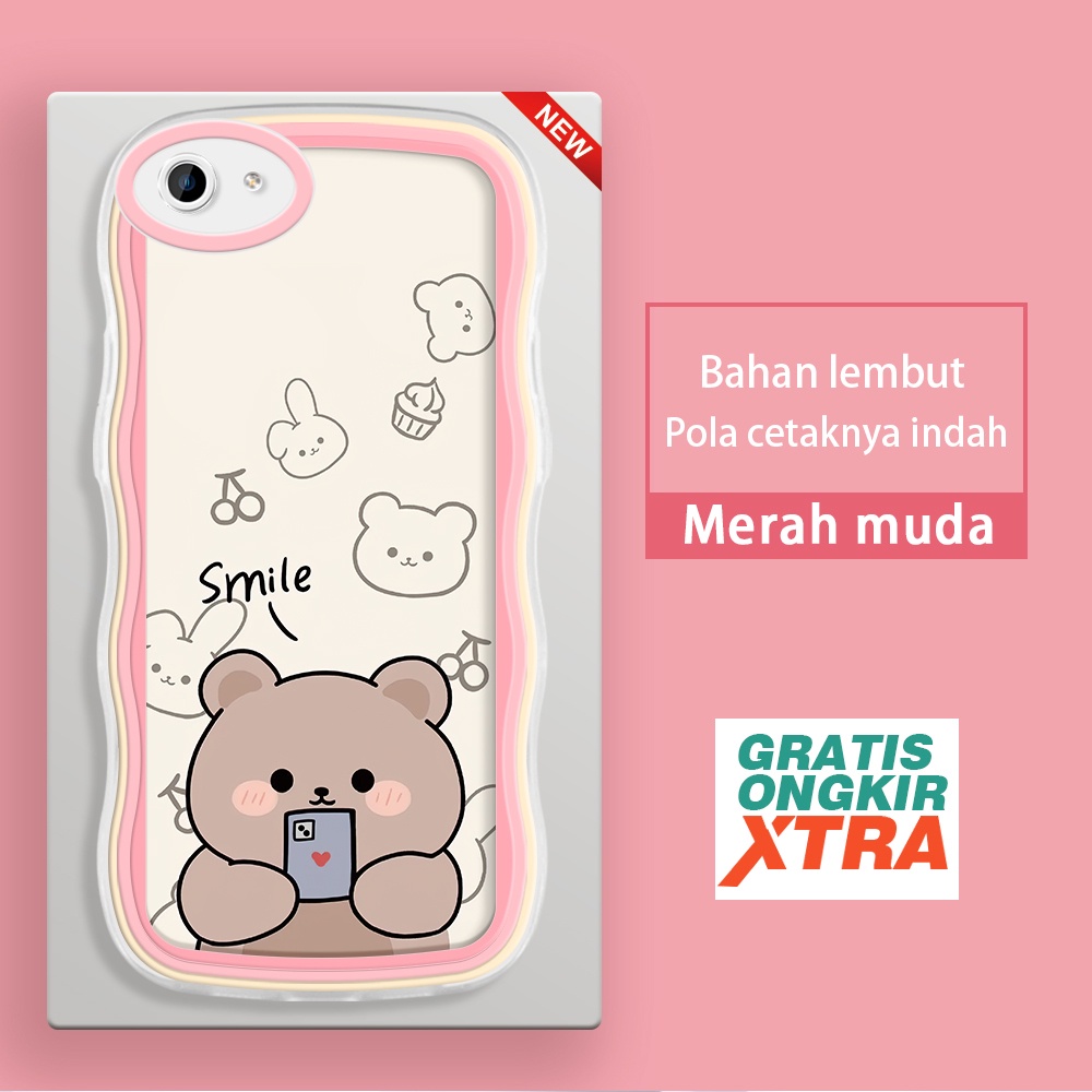 OPPO F1S F3 F5 PLUS YOUTH F7 F11 PRO F9 A7X Realme 2 Pro Casing Ponsel  Pola selfie We Bare Bears  w