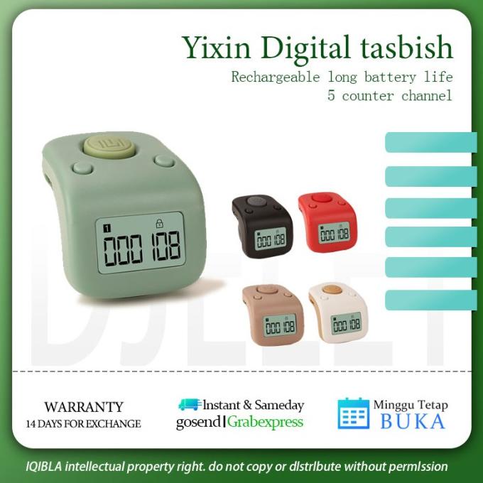 Tasbih digital Rechargeable generasi terbaru tally counter hold silent