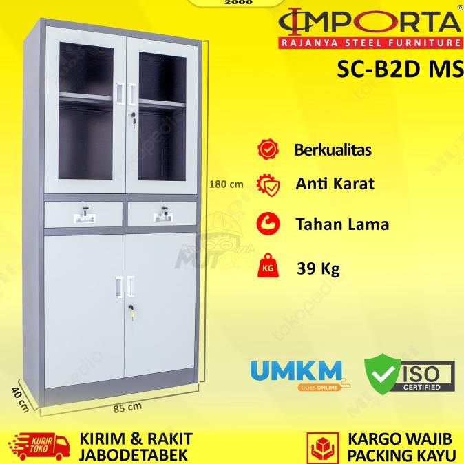 

Terbaru Importa Sc-B2D Bt Ms Lemari Arsip Besi 4 Pintu 2 Laci Original