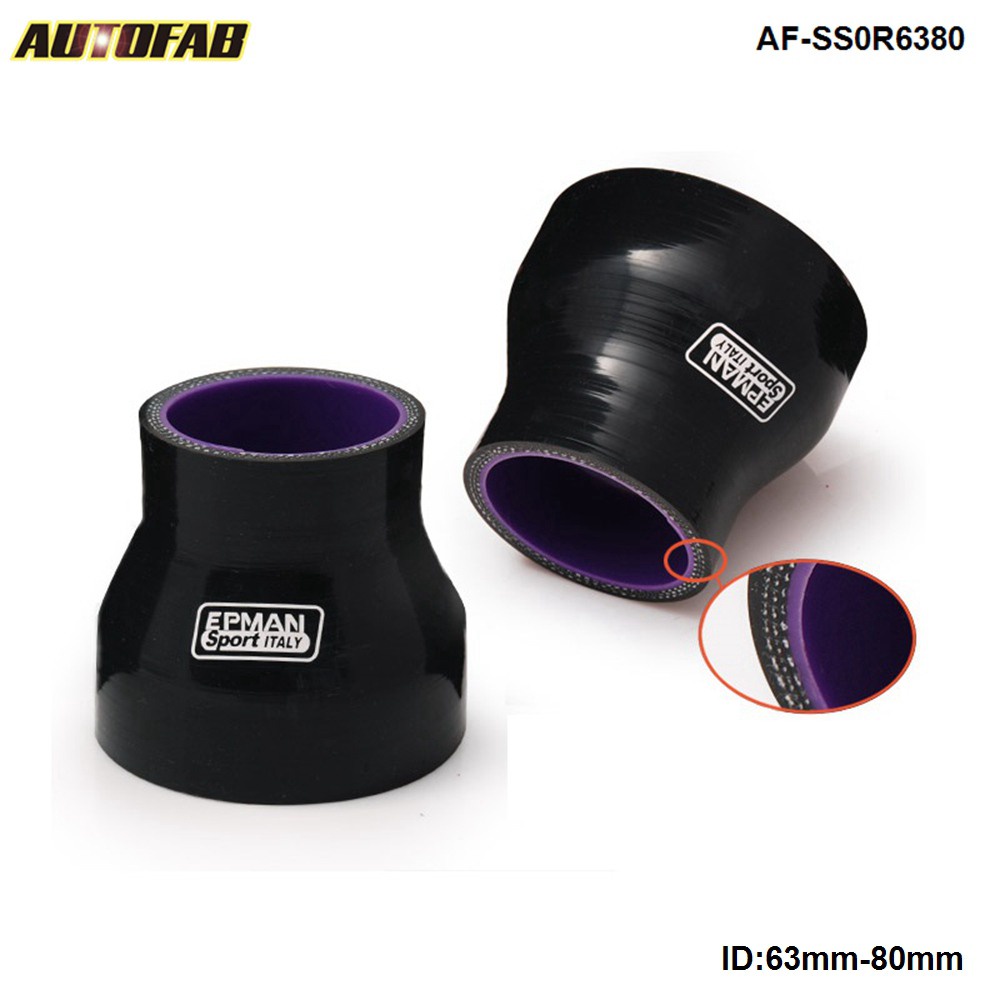 Silicone Straight Reducer Hose  2.48"-3.15" 63mm-80mm For Honda Civic 2/4Dr 01-03 AF-SS0R6380