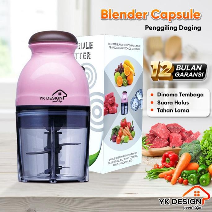 Yk Design Yk-101 Penggiling Daging Sayur Chopper Blender Kapsul Mini Original