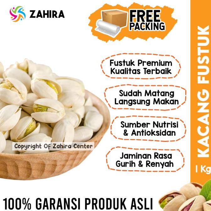 

Kacang Fustuk 1Kg Pistachio Khas Arab Saudi Almond Mede Oleh-Oleh Haji Best