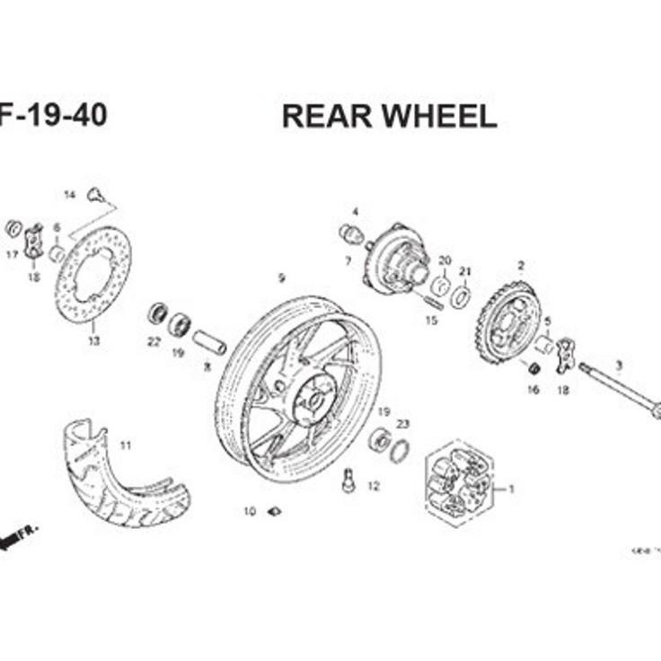 Aksesoris Flange Final Driven Ni Or Cbr 150R K45A K45G K45N 42611Kspb00Zc Motor Asli