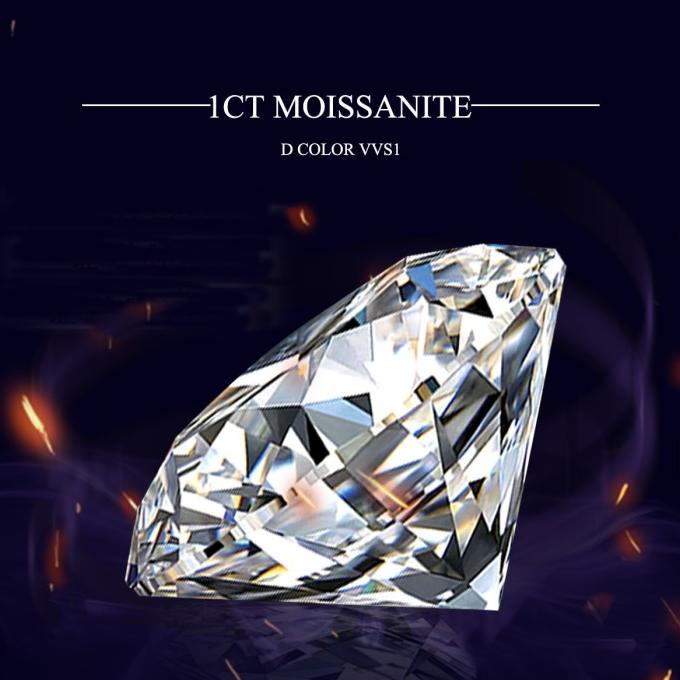 Batu Berlian Asli Moissanite Sparkling Sertifikat