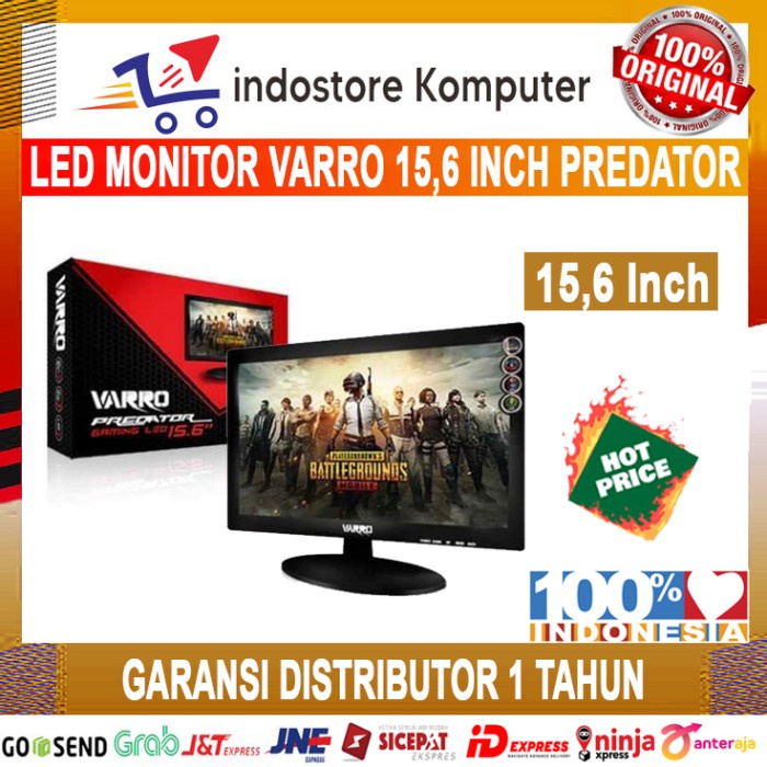 Terlaris Led Monitor Komputer Pc 16" 15,6 Inch Price Varro Vga Hdmi Resmi Murah