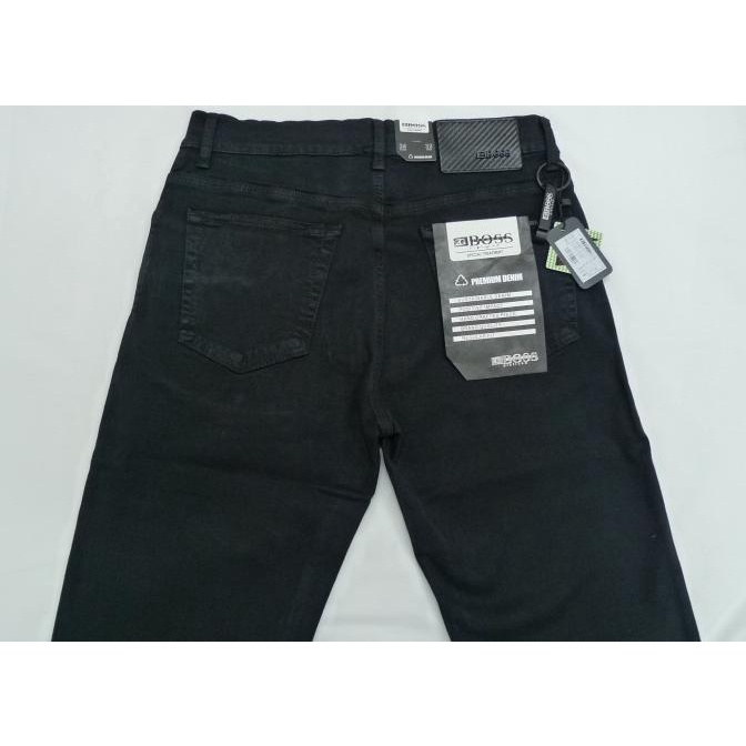 GROSIR Celana Jeans Pria Panjang ZG BOSS Black (Soft Stretch Jeans)