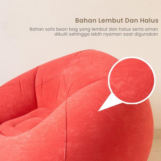 Sofa Kursi Angin Santai Bean Bag Inflatable Single Bulat