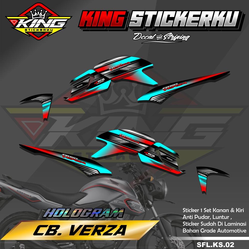 Termurah Stiker Cb Verza 150 - Sticker Striping Motor Cb Verza 150 Desain Racing. Ks.02 Aksesoris Mo