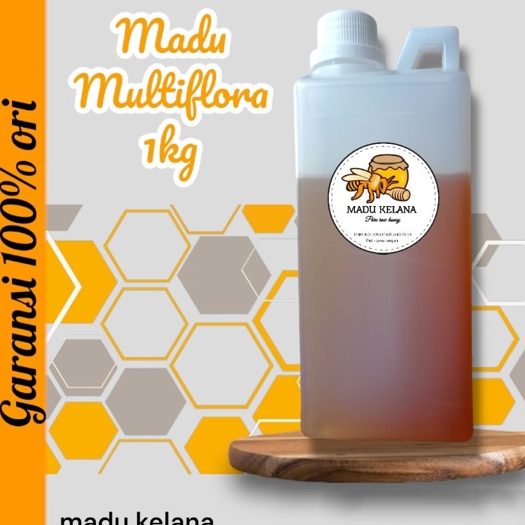 

12.12 SALE Madu Murni Asli Nektar Bunga MULTIFLORA [1kg] MADU KELANA gas !!
