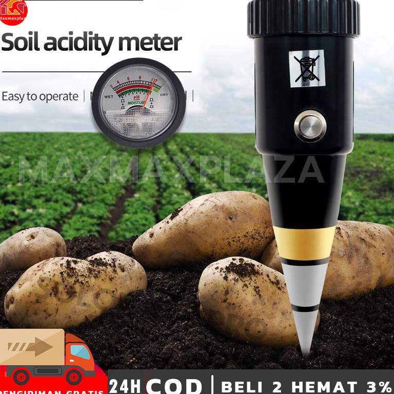 MURAH. Alat Penggukur Tanah 2 in 1 Pen Type PH Meter Soil Analyzer Tester Meter Alat Ukur pH Tanah