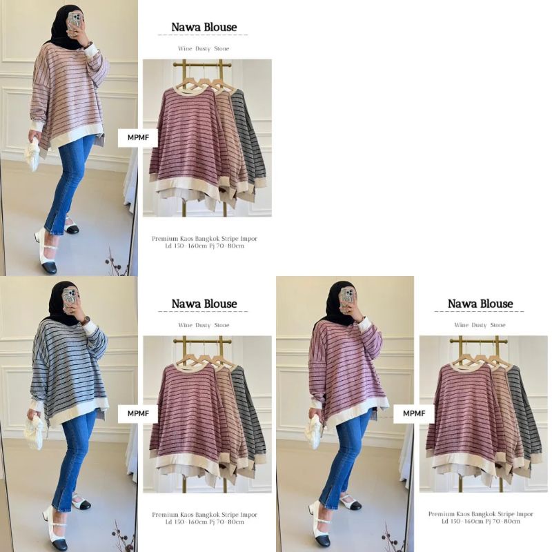 NAWA BLOUSE | ATASAN KAOS WANITA | BLOUSE MOTIF