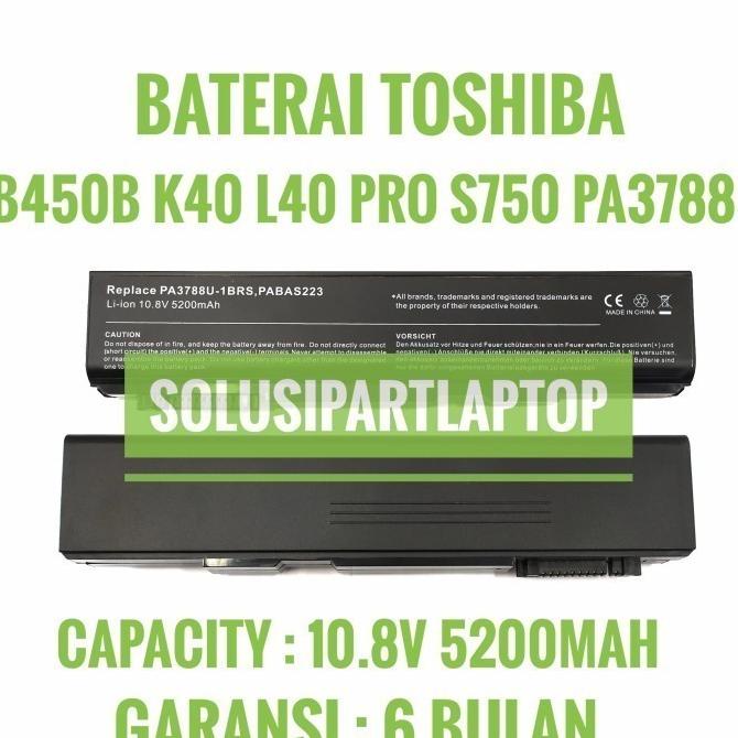 Baterai Toshiba Dynabook Satellite B551 E B552 F B552 H B650 PA3788