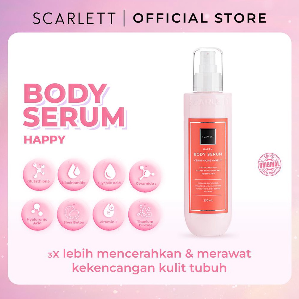 Produk Ori❆ Scarlett Whitening Body Serum Happy 7GB