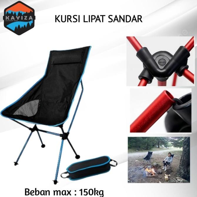 Kursi Lipat Outdoor + Sandaran Folding Chair Portable Chair Outdoor