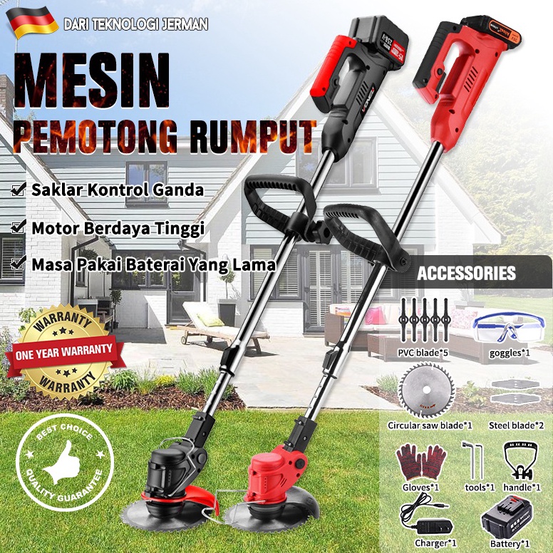 Ready.. IRONHOOF Mesin Potong Rumput 48V mesin pemotong rumput mesin rumput elektrik mesin potong ru