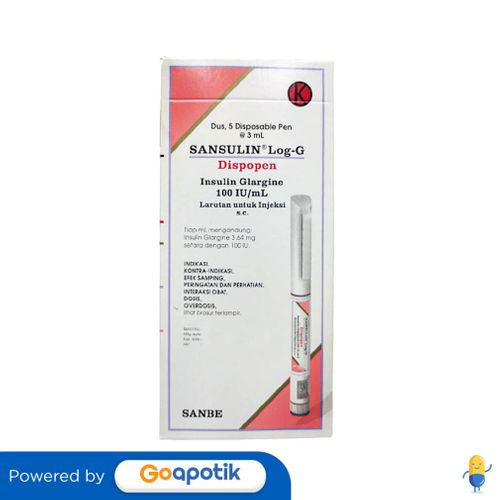 SANSULIN LOG-G 100 IU BOX 5 DISPOSABLE PEN