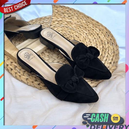 Sepatu High Heels Wanita Import 9938-5 Hill Heel Hils Heals W Hm128 Bunga W02 - Hitam, 36 Sendal Hak