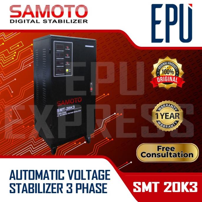 Stabilizer Samoto stabiliser 20KVA 3 Phase Fase Stavol Listrik SMT AVR