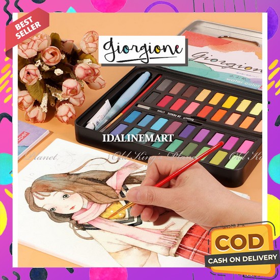 

Cat Lukis Kanvas Watercolor Set Art Cat Air Anak Set Lengkap Watercolour Painting Non Toxic Tidak Beracun Padat Cair Lengkap Semua Warna Cat Air Lukis Lengkap Water Color Set Murah Dan Bagus Giorgione Watercolor Gift Set 36/48 Metal Tin Case (G-3601) / Ca