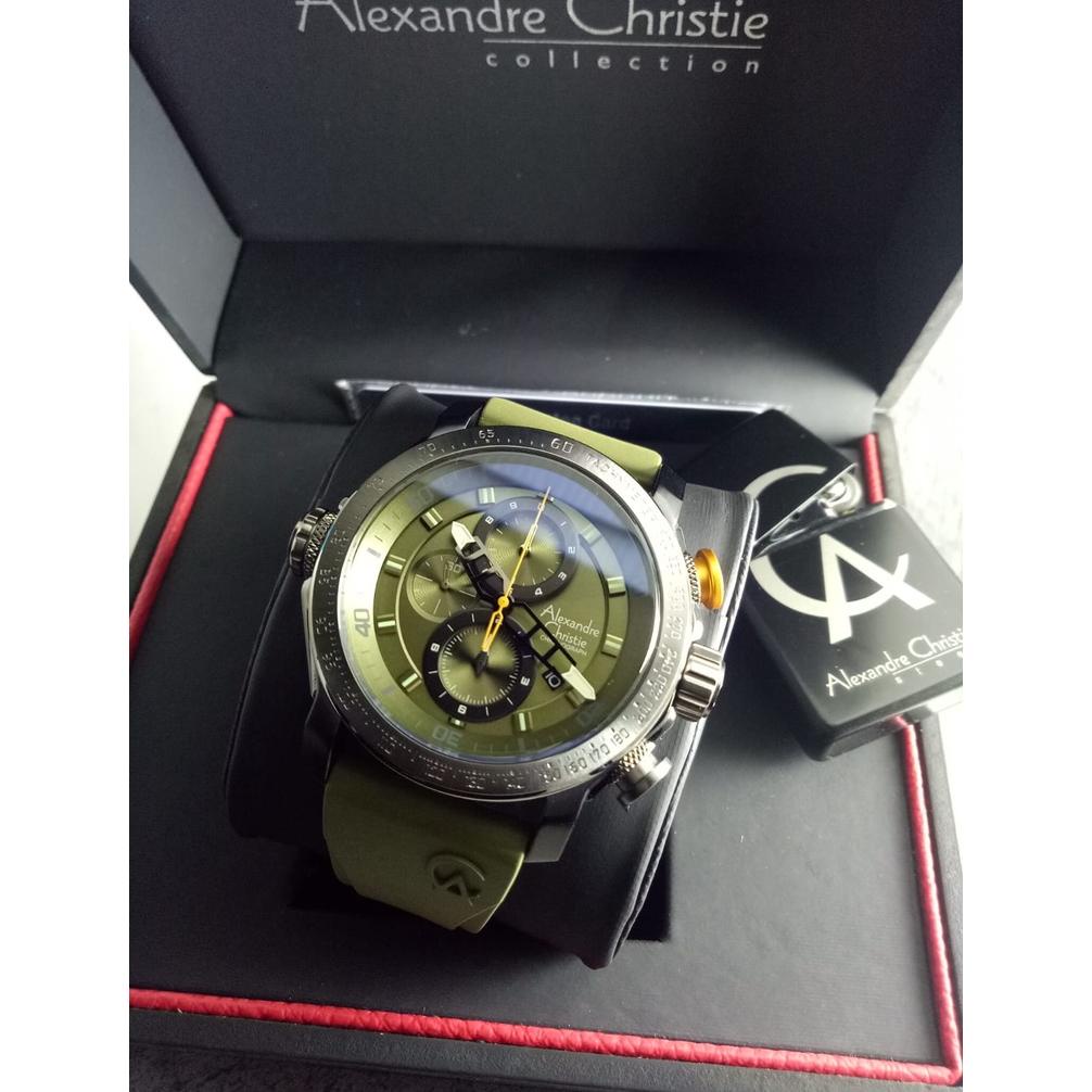 COD TERBARU jam tangan pria alexander christie ac 6565 ac6565 green black original alpo2