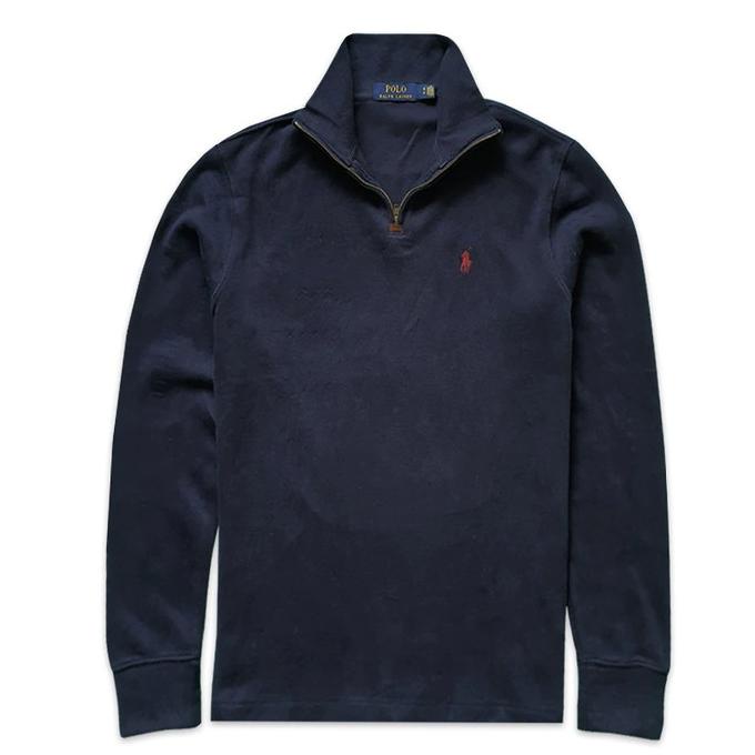 POLO RALPH LAUREN PULLOVER HALF ZIP SWEATSHIRT RL NAVY