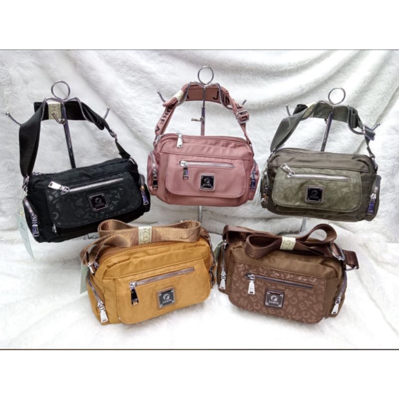 Tas Selempang Junfa Original bahan parasut halus tebal