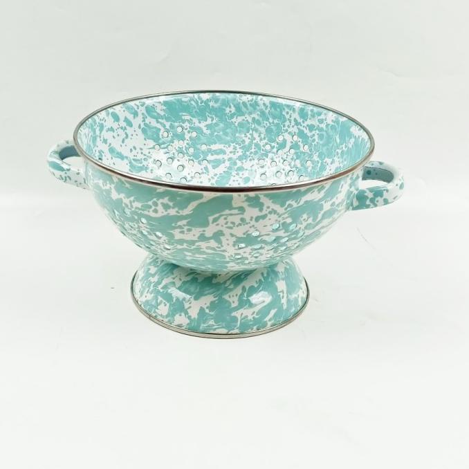 Sangku Wadah Nasi Enamel Warna Biru Muda Kedaung home 1 Pc