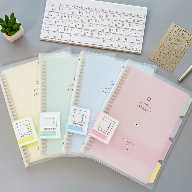 

VND Binder B5 26 Ring Polos Bening dan Binder A5 atau Binder Transparan Wengu Plastik Tebal Ready Stock )人