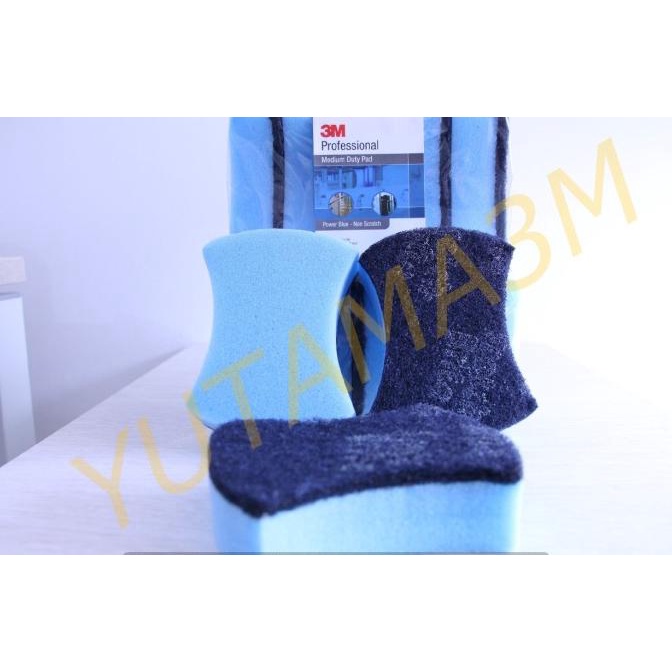 Terlaris Spon Cuci Piring/ Tapas S/B 2Lc Power Blue 3M