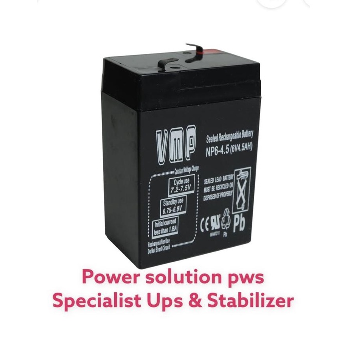 Aki Baterai 6 Volt 4 Ah 6v 4.5 Ah mobil motor mainan Lampu emergency