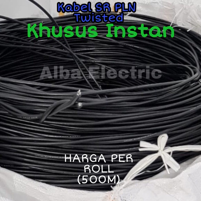 Terlaris Kabel Twisted 2X10Mm Pln Twist Sr Listrik 500 Meter Full Tarik Kabel
