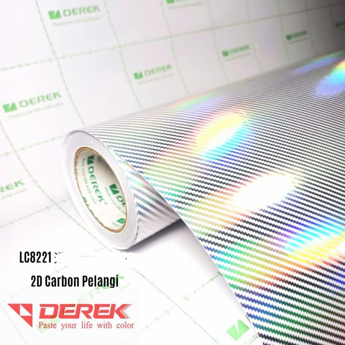 

Sticker 2D carbon transparan hologram 50 cm